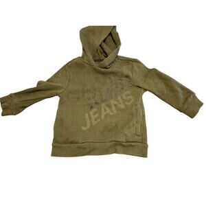 CALVIN KLEIN JEANS Big Boys Pullover Logo Hoodie Size S 3T